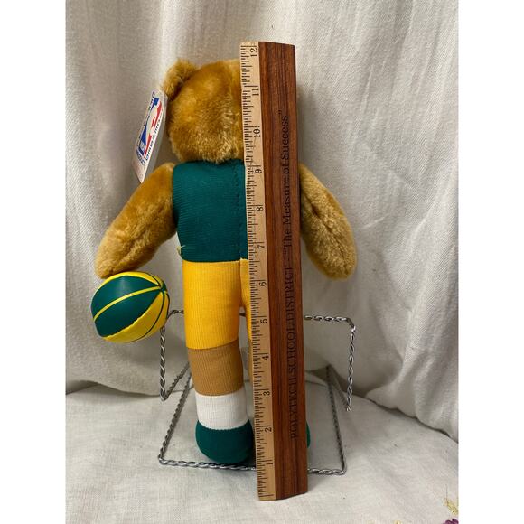 Vintage 1994, Seattle Supersonics Plush Teddy Bear with Basketball. - Picture 8 of 9